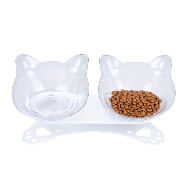 Tilted Cat Bowl/s With Stand