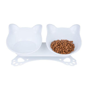 Tilted Cat Bowl/s With Stand