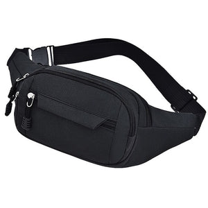 Outdoor Waist Bag Solid Color Zipper