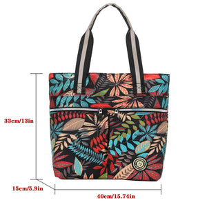 Casual Women's Forest and Floral Design Tote Shoulder Bag