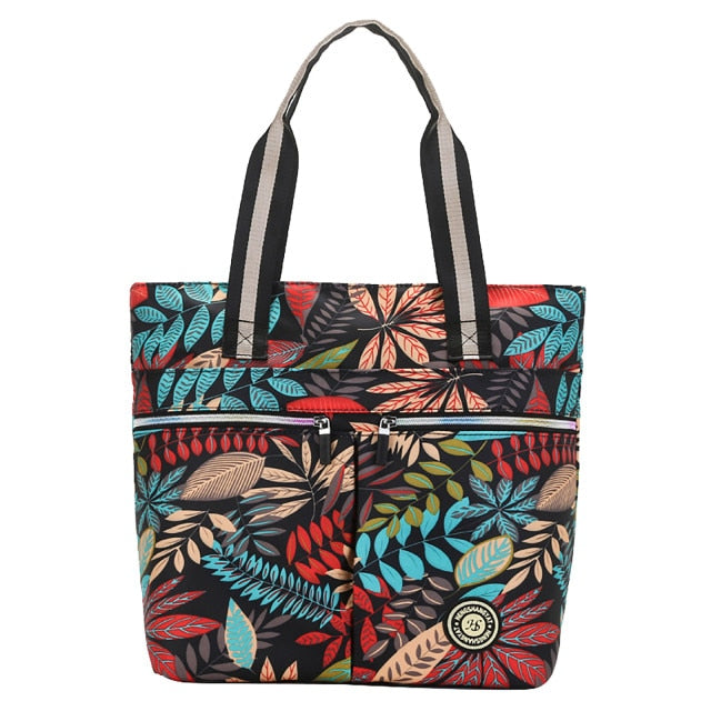 Casual Women's Forest and Floral Design Tote Shoulder Bag