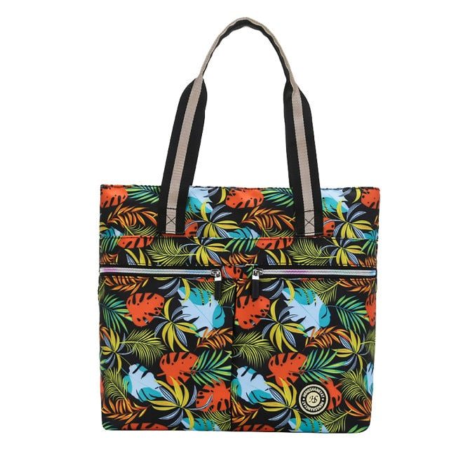 Casual Women's Forest and Floral Design Tote Shoulder Bag