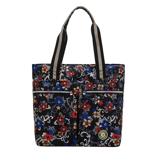 Casual Women's Forest and Floral Design Tote Shoulder Bag