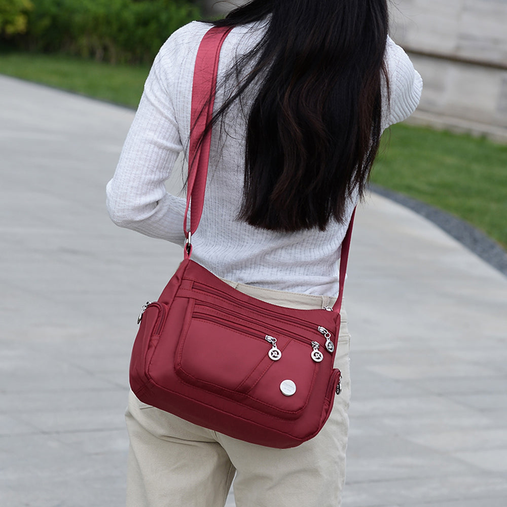 Casual Solid Color Shoulder Crossbody Waterproof Handbag