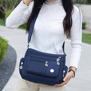 Casual Solid Color Shoulder Crossbody Waterproof Handbag