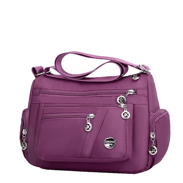 Casual Solid Color Shoulder Crossbody Waterproof Handbag