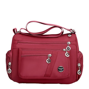 Casual Solid Color Shoulder Crossbody Waterproof Handbag