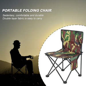 Outdoor Foldable Chair with Back Support and Side Pocket