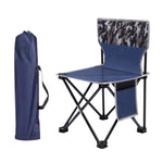 Outdoor Foldable Chair with Back Support and Side Pocket