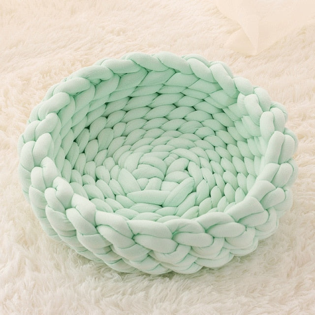 Hand-Woven Pet Bed for Dog Cat