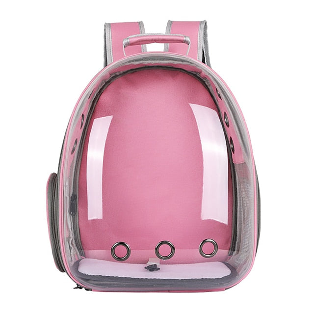 Pet Travel Carrier, Transparent Ventilated Backpack