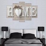 5 Pieces of Home Letters and a Heart Wall Decor