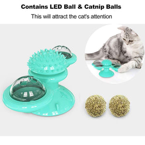 Interactive Rotating Pet Toy with Food Treat Dispenser for Cats Kittens Dogs Puppies