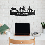 Welcome Sign Hand Saw Metal Wall Art Decor