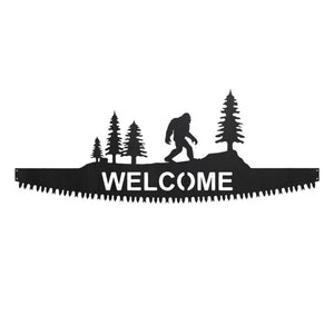 Welcome Sign Hand Saw Metal Wall Art Decor